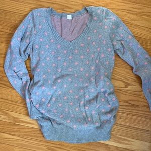 Old navy maternity gray/pink sweater